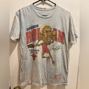 Dennis Rodman Mitchell and Ness Shirt Chicago Bulls Used